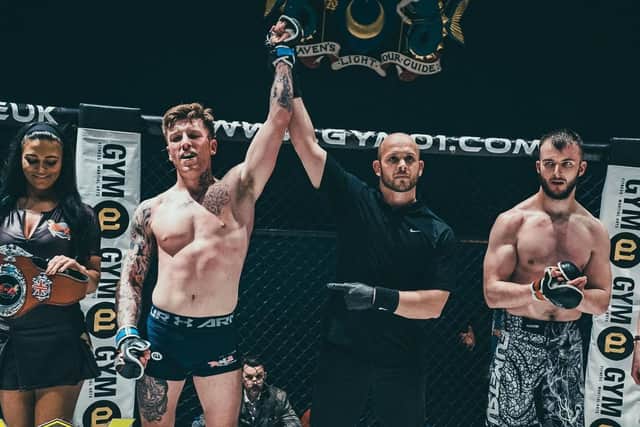 Kye Stevens has added the Victory Fights amateur welterweight title to the Shock N Awe strap he claimed last month. Picture: Mat Rydzik/ Shock N Awe