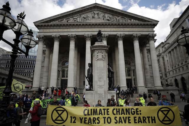 Extinction Rebellion have been holding protests across the capital. Picture: (AP Photo/Matt Dunham)