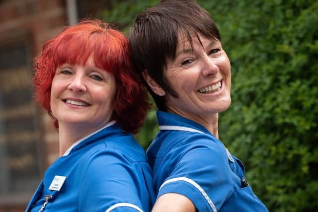 Rowans Hospice Moonlit Memories Walk Launch - Senior Staff Nurse Trudy Wells and Staff Nurse Jackie Nithsdale. Picture: Vernon Nash (260419-018)