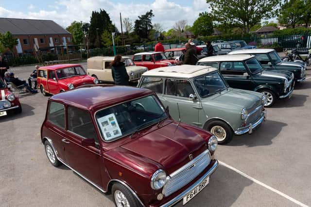 Sarisbury Car Show at Sarisbury Green, Southampton - The Mini display.  Picture: Vernon Nash (270419-014)