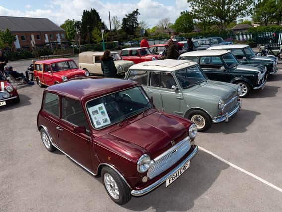 Sarisbury Car Show at Sarisbury Green, Southampton - The Mini display.  Picture: Vernon Nash (270419-014)