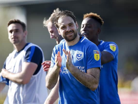 Kenny Jackett has revealed Brett Pitman has upped his work-rate to force his way back into Pompey's side. Picture: Daniel Chesterton/phcimages.com