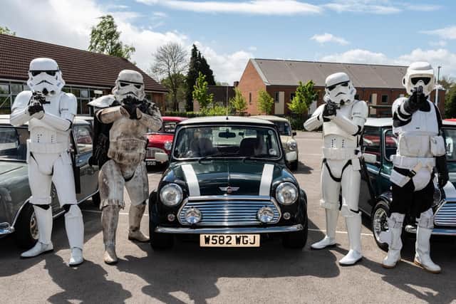 The UK Garrison of the 501st Legion of Stormtroopers with Minis.  Picture: Vernon Nash (270419-015)