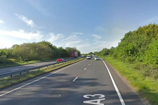 Mobile. 70mph. A3 (Southbound carriageway)