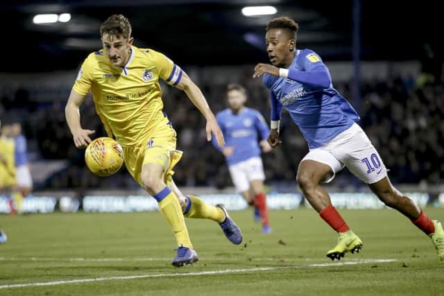 Tom Lockyer in action for Bristol Rovers against Pompey in February Picture: Robin Jones/Digital South