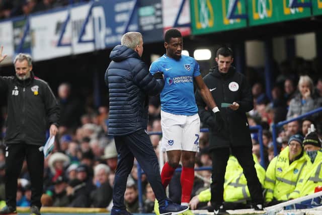 Pompey on loan striker Omar Bogle