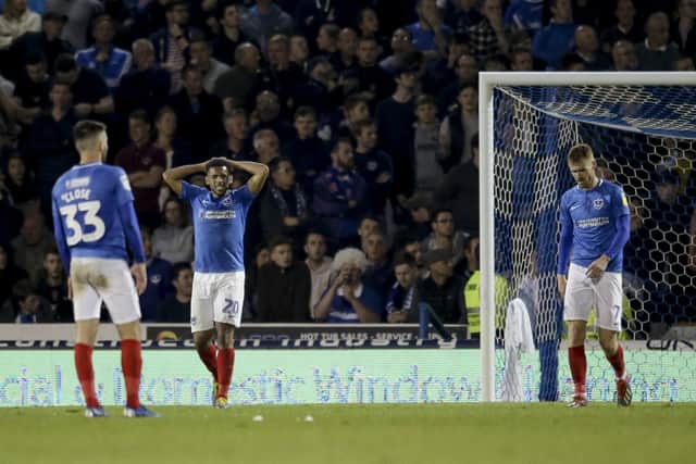 Nathan Thompson and Tom Naylor show their anguish after Ivan Toney of Peterborough United makes it 3-2. Picture: Robin Jones