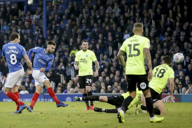 Ben Close netted in the defeat to Peterborough. Picture: Robin Jones.