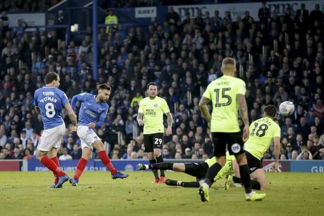 Ben Close scores. Pompey v Peterborough