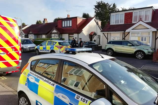 Police in Southcroft Road, Gosport