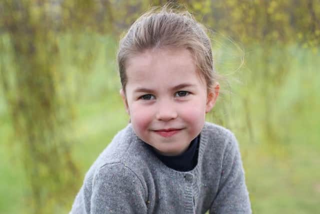 Princess Charlotte at the Duke and Duchess of Cambridge's home in Norfolk in April, to mark her birthday. Picture: Duchess of Cambridge