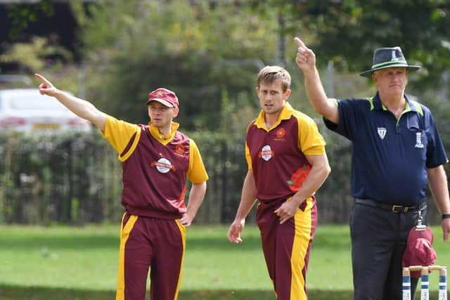 Havant skipper Chris Stone and Cameron Prentice. Picture: Neil Marshall (180818-003)
