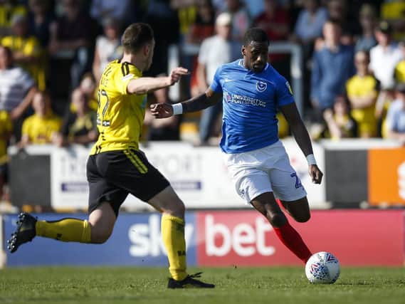 Omar Bogle is in the frame for a Pompey recall against Accrington. Picture: Daniel Chesterton/phcimages.com