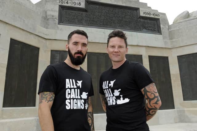 Stephen James and Dan Arnold, the co-foundesr of Portsmouth-based armed forces group All Call Signs. Picture Ian Hargreaves (180824-1)