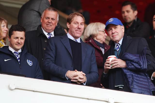 Eric Eisner, centre, with Andy Redman and Michael Eisner at the Stadium of Light Picture: Joe Pepler