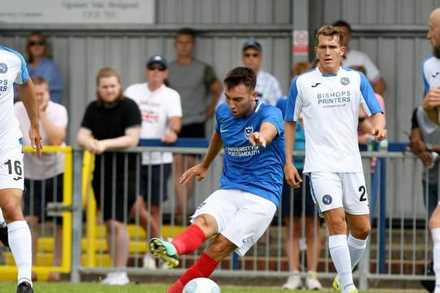 Pompey midfielder Ben Close in action against the Hawks last summer. Picture: Neil Marshall
