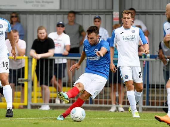Pompey midfielder Ben Close in action against the Hawks last summer. Picture: Neil Marshall