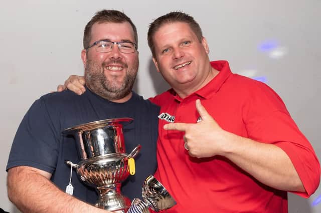 Danny Smith, of Admiral Drake, pictured at the presentation night, managed a 17-dart leg. Picture: Keith Woodland (270419-52)