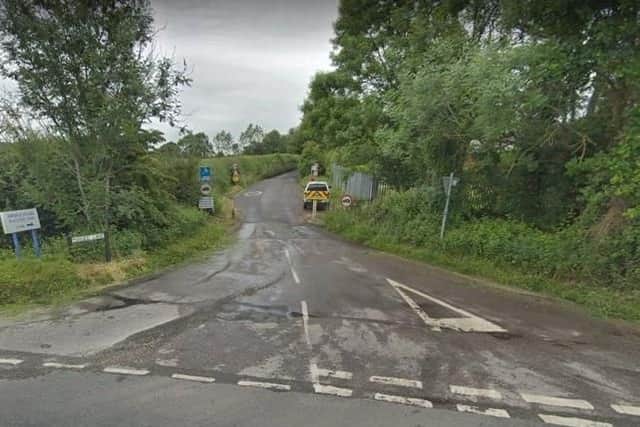 The site of the incident, Mayles Lane, as seen from Rivers Lane.