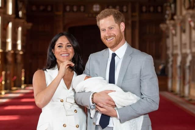 The Duke and Duchess of Sussex have named their son Archie. Picture: Dominic Lipinski/PA Wire