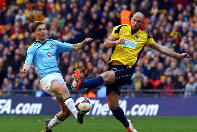 Lee Molyneaux in action for Gosport Borough during the the FA Trophy final at Wembley in 2014. Picture: Gareth Fuller