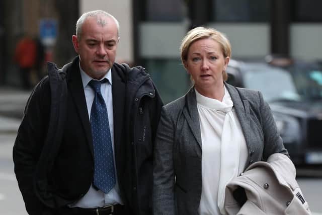 Corrupt detectives Sharon Patterson and Lee Pollard have been jailed at the Old Bailey for 18 months and two years respectively for sabotaging child abuse investigations. Picture: Jonathan Brady/PA Wire