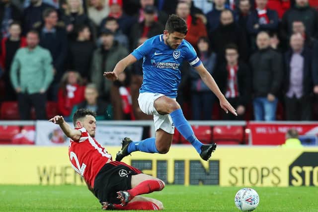 Pompey's Gareth Evans: Picture: Joe Pepler