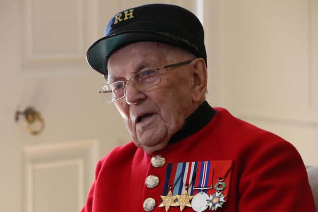 Chelsea Pensioner Bill Fitzgerald Picture: Jonathan Brady/PA Wire