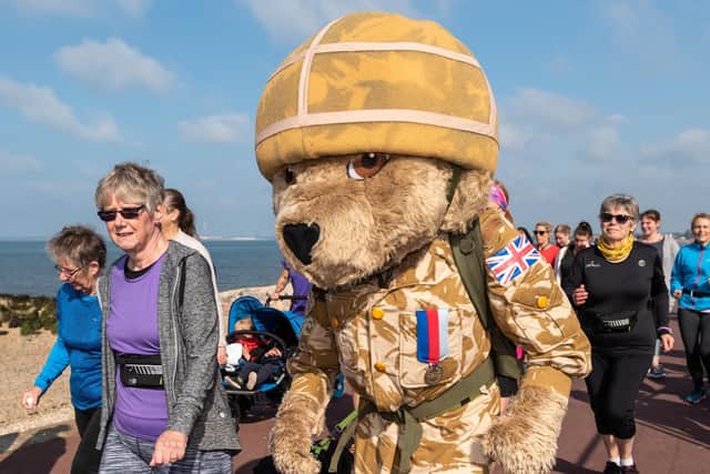 Tony Ryan, who runs for British charity Help for Heroes, was using Lee-on-the-Solent parkrun as a training session for the Paris 10k race.  Picture: Vernon Nash (110519- 23)