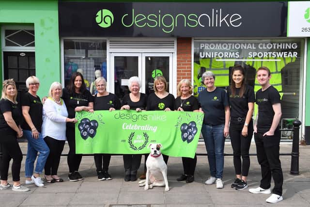 Designs Alike in London Road, Portsmouth, celebrating their 20th anniversary of trading.
Picture by: Malcolm Wells (190417-6879)