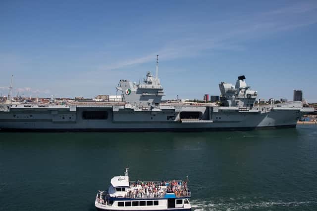 HMS Queen Elizabeth. (Photo by Matt Cardy/Getty Images)