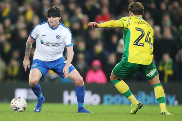 Dion Donohue in action at Norwich in the FA Cup third round. Picture: Joe Pepler