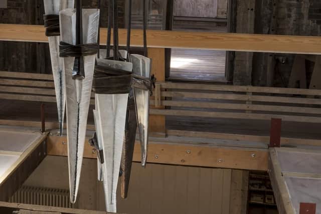 'Friction and Gravity' an exhibtion of Cara Wassenbergs sculpture at Farnham Pottery 2018