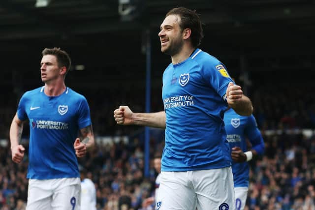 Brett Pitman returns to bolster Pompey's bid to reach the League One play-off final. Picture: Joe Pepler