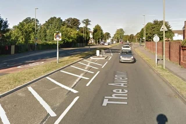 30mph. A27 - The Avenue. Eastbound.
