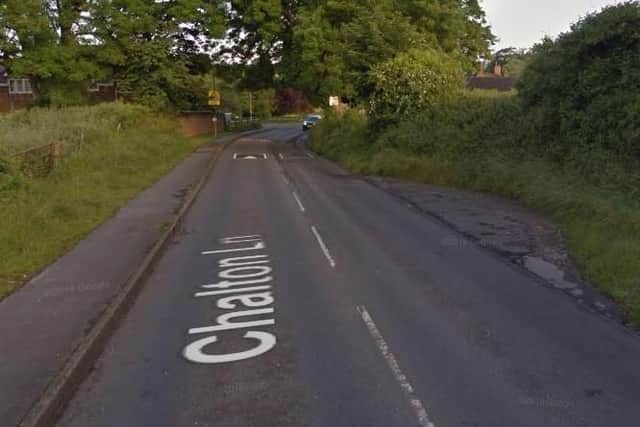 30mph. Chalton Lane, A3 junction. Southbound.