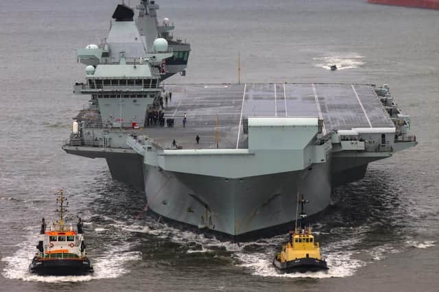 HMS Queen Elizabeth will leave Rosyth after finishing her routine maintenance. Picture: CPO Tryon/ Royal Navy