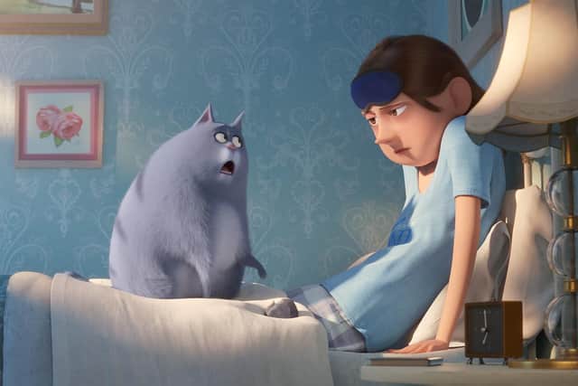 The Secret Life Of Pets 2. Pictured: Chloe (voiced by Lake Bell) and her owner (Laraine Newman). Picture: PA