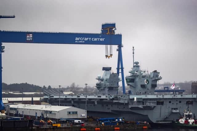 HMS Queen Elizabeth has been undergoing routine maintenance in Rosyth. Picture: CPO Tryon/ Royal Navy