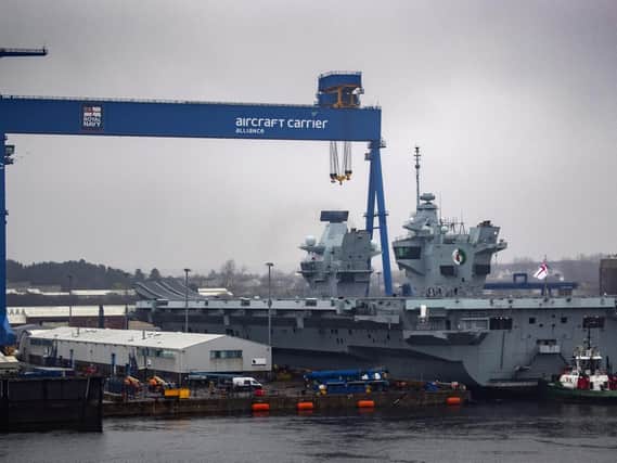 HMS Queen Elizabeth has been undergoing routine maintenance in Rosyth. Picture: CPO Tryon/ Royal Navy