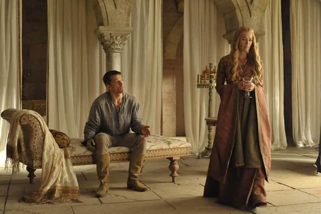 Nikolaj Coster-Waldau as Ser Jaime Lannister and Lena Headey as Cersei Lannister in Game of Thrones