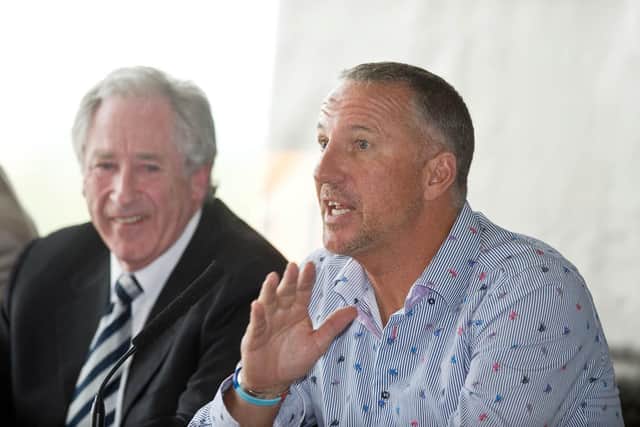 Sir Ian Botham pictured with Hampshire chairman Rod Bransgrove