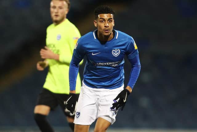 Louis Dennis has suffered a frustrating maiden season at Fratton Park. Picture: Joe Pepler