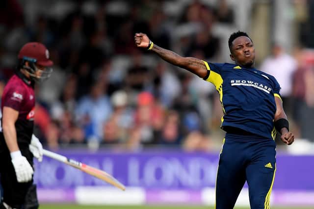 It was a tough day for Fidel Edwards & Co as they lost to Somerset at Lord's. Picture: Alex Davidson/Getty Images