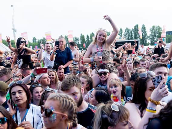 South Central Festival On Saturday held at King George V Playing Fields in Portsmouth - Pictured is the crowd as Example performs. Picture: Vernon Nash (250519-053)