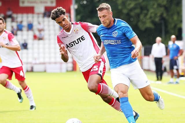 Lee Brown in action against Stevenage last summer. Picture: Joe Pepler