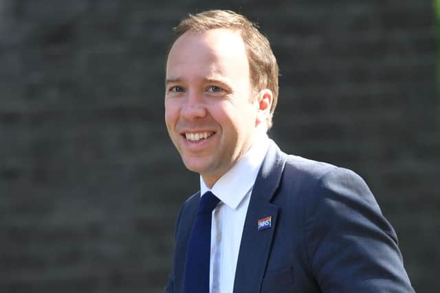 Health Secretary Matt Hancock, arrives for a cabinet meeting at 10 Downing Street, London.