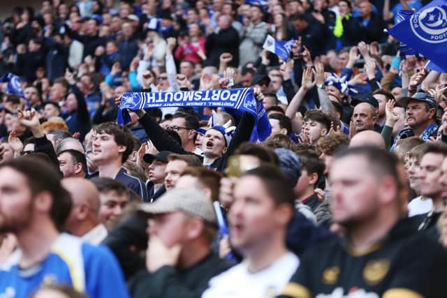 Pompey fans. Picture: Joe Pepler
