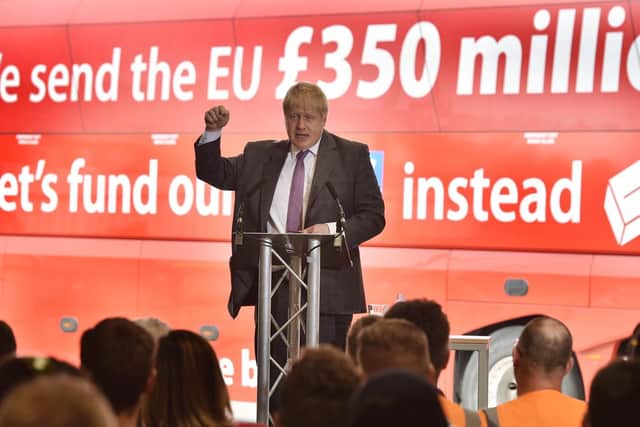 Boris Johnson, who will be summonsed to court to face accusations of misconduct in public office over claims he was lying when he said the UK gave the EU 350 million a week. Picture: Stefan Rousseau/PA Wire