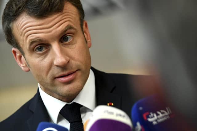 French President Emmanuel Macron will attend D-Day ceremony in Portsmouth. (AP Photo/Riccardo Pareggiani)